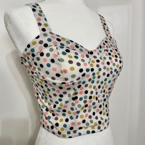 Anthropologie Pins + Needles Bustier Crop Top